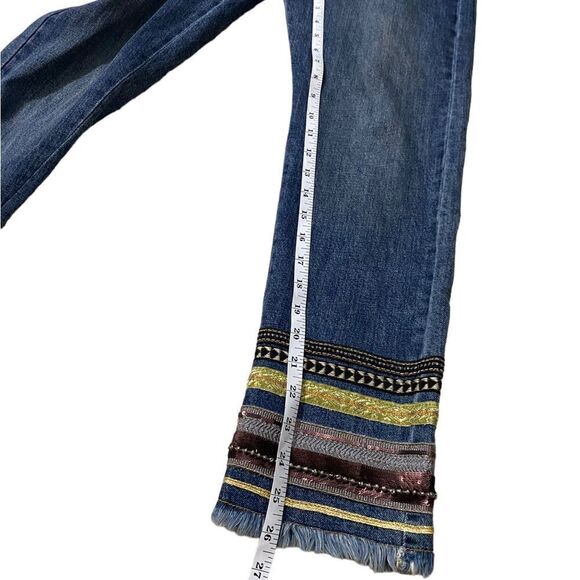 Pilcro and the Letterpress Size 27 Stet Patterned Cropped slim straight Jeans - Picture 5 of 7